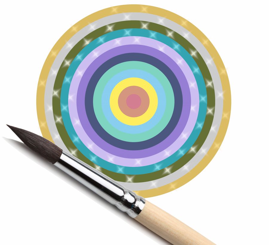 Energiekreise mit Pinsel